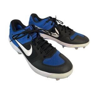 Nike Baseball Cleats Alpha Huarache Elite Men's size 12 Black Blue